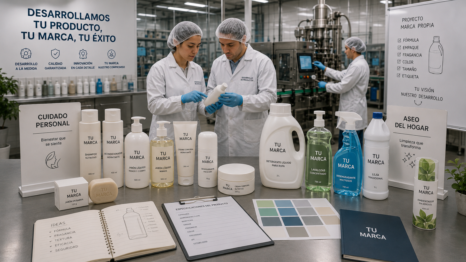 Desarrollo de producto y empaque para una marca propia en planta.