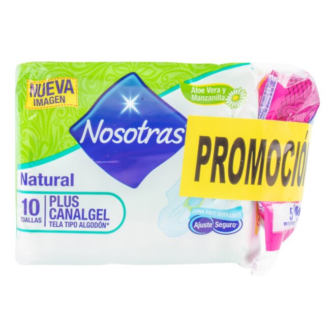 TOALLAS HIGIENICAS NOSOTRAS NATURAL PLUS