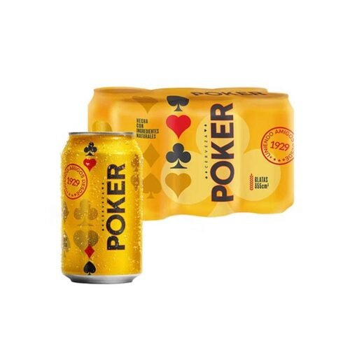 Cerveza POKER 6X330cc Lata