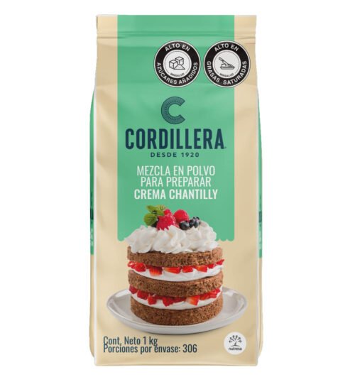 CREMA CHANTILLY CORDILLERA MEZCLA EN POLVO